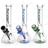 Phoenix Beaker ⋇ 3 Colors ⋇ 10" Ice Beaker Glass Bongs
