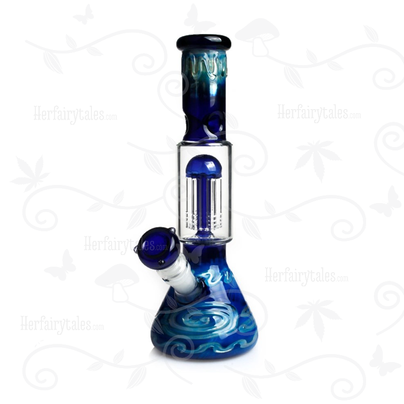 Blue Skies ⋇ 11 Inch ⋇ Colored Glass Ice Bong