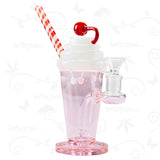 Cherry Picker ⋇ 9 Inch ⋇ Pink Ice Cream Themed Perc Glass Bongs