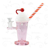 Cherry Picker ⋇ 9 Inch ⋇ Pink Ice Cream Themed Perc Glass Bongs