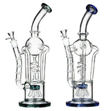 Eight Mile High ⋇ 2 Colors ⋇ 16" Recycler Perc Glass Bongs