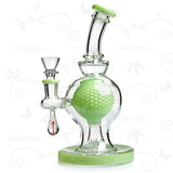 Flying Agaric ⋇ 3 Colors ⋇ 8" Multicolored Recycler Glass Bongs