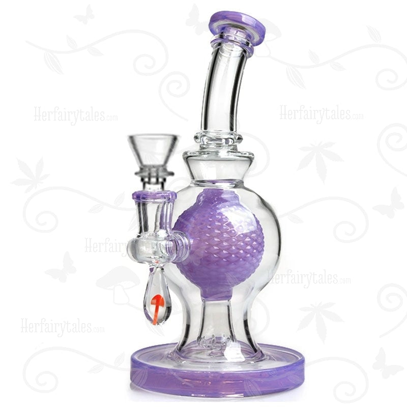 Flying Agaric ⋇ 3 Colors ⋇ 8" Multicolored Recycler Glass Bongs