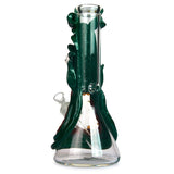 Green Basher ⋇ 12.5 Inch 7mm ⋇ 3D Glowing Skull Themed Ice Glass Bongs