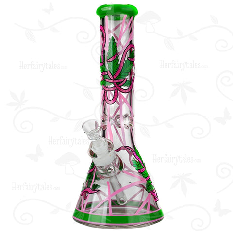 Weedy Worm ⋇ 13.5 Inch ⋇ Themed 7mm Thick Colored Ice Glass Bongs
