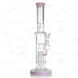 Icy Triplet ⋇ 4 Colored ⋇ 14" Colored Triple Perc Glass Ice Bongs