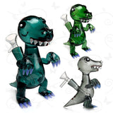 Little T-Rex ⋇ 3 Colors ⋇ 6" T-Rex Themed Bongs