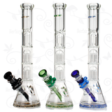 The Musketeers ⋇ 3 Colors ⋇ 14" Dual Perc Ice Bongs