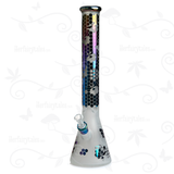 Plated Queen Bee ⋇ 4 Colors ⋇ 18" Huge Sandblasted Ice Glass Bongs
