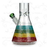 Rasta Beaker ⋇ Multicolor ⋇ 20" Huge Colored Ice Glass Bong