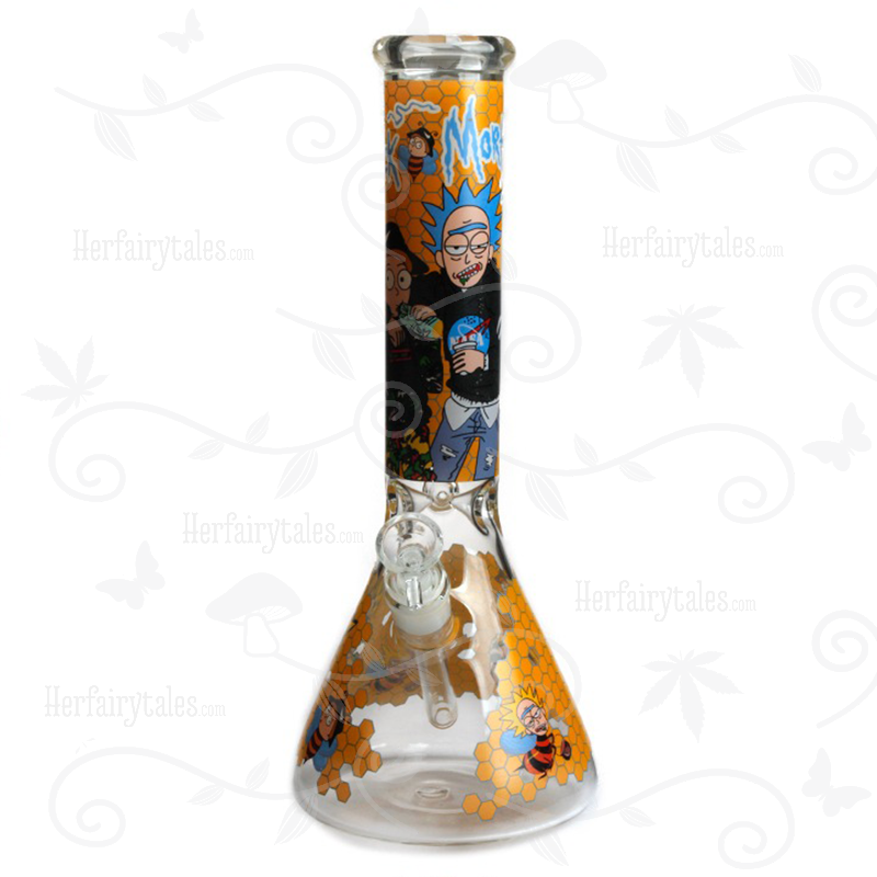 The Honeycomb ⋇ 14 Inch ⋇ Themed Cartoon Glass Ice Bong