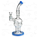 Stony Recycler ⋇ 4 Colors ⋇ 9.5" Multicolored Perc Glass Bongs