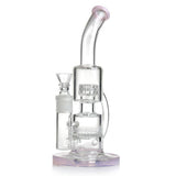 The Lagoons ⋇ 4 Colors ⋇ 10.5" Multicolored Recycler Perc Glass Bongs