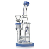 The Students ⋇ 4 Colors ⋇ 9" Multicolored Recycler Perc Glass Bongs