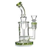 The Students ⋇ 4 Colors ⋇ 9" Multicolored Recycler Perc Glass Bongs