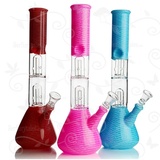 Butterfly Catcher ⋇ 3 Colors ⋇ 12" Dual Percolator Glass Ice Bongs