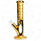 We Famous ⋇ 12.5 Inch ⋇ 7mm Thick Gold Ice Glass Bongs
